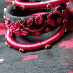 হাতের তৈরি লাল-কালো ডিজাইনার চুড়ি সেট – ঐতিহ্যবাহী ফ্যাশন জুয়েলারি