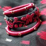 হাতের তৈরি লাল-কালো ডিজাইনার চুড়ি সেট – ঐতিহ্যবাহী ফ্যাশন জুয়েলারি