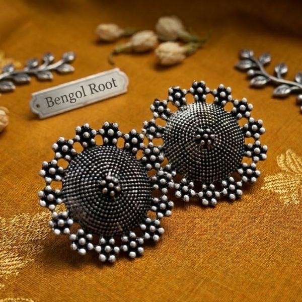 এলিগ্যান্ট অক্সিডাইজড নেকলেস সেট (কানের দুল ও আংটি সহ)