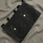 এলিগ্যান্ট কালো হাফ সিল্ক এমব্রয়ডারি শাড়ি (ফুলেল ডিজাইনসহ)