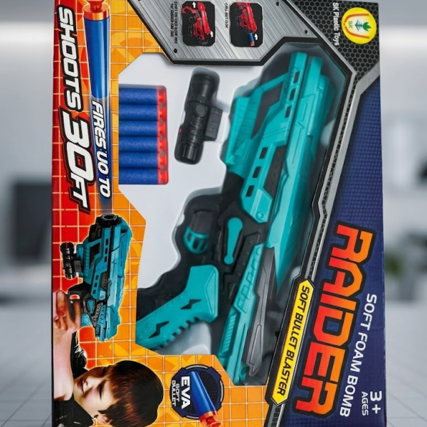 রেইডার সফট ফোম বুলেট ব্লাস্টার খেলনা গান – ৩০ ফুট রেঞ্জ এবং নিরাপদ ইভিএ ডার্টস